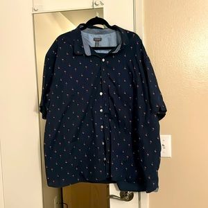 Van Heusen flamingo short sleeve button down 3xl